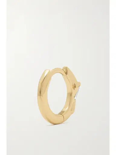 Suzanne Kalan 18-karat Gold Diamond Hoop Earrings | Thumbnail 4 Suzanne Kalan 18-karat Gold Diamond Hoop Earrings | Thumbnail 4