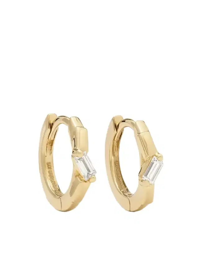 18-karat Gold Diamond Hoop Earrings