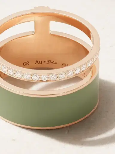 Repossi Berbere Chromatic 18-karat Rose Gold, Enamel And Diamond Ring | Thumbnail 5