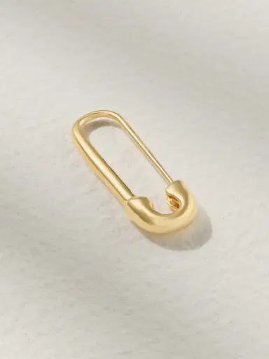 Anita Ko Safety Pin 18-karat Gold Single Earring | Thumbnail 2