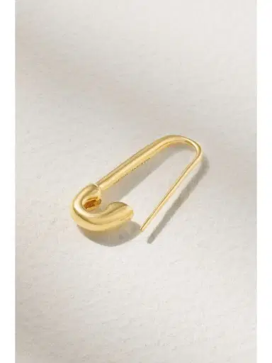 Anita Ko Safety Pin 18-karat Gold Single Earring | Thumbnail 4