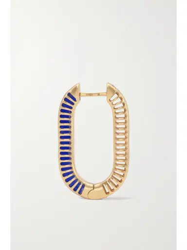 L’Atelier Nawbar Lock Ray Large 18-karat Gold, Lapis Lazuli And Diamond Earrings | Thumbnail 3 L’Atelier Nawbar Lock Ray Large 18-karat Gold, Lapis Lazuli And Diamond Earrings | Thumbnail 3
