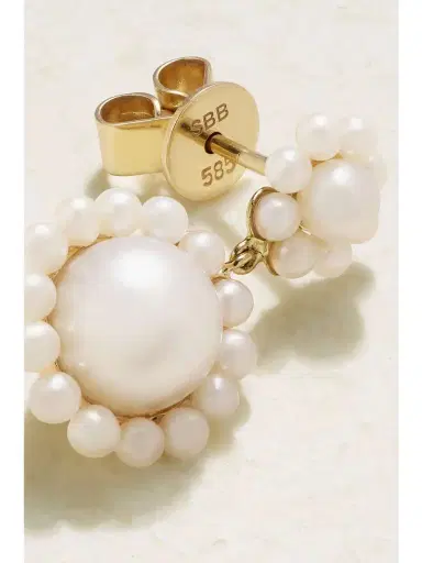 Sophie Bille Brahe Deux Jeanne 14-karat Recycled Gold Pearl Single Earring | Thumbnail 3 Sophie Bille Brahe Deux Jeanne 14-karat Recycled Gold Pearl Single Earring | Thumbnail 3