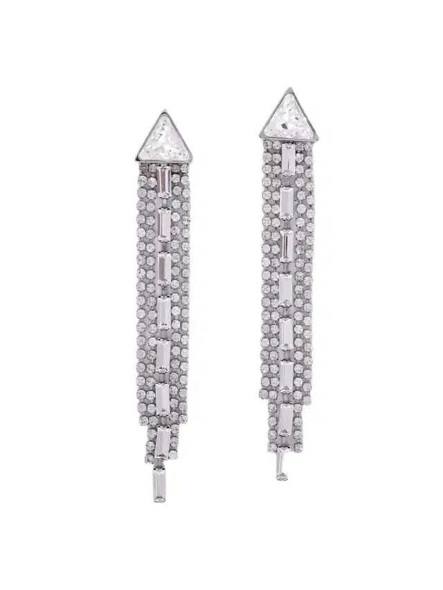 Thelma Silver-tone Crystal Earrings