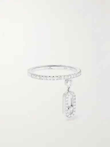Messika Move Uno Tassel 18-karat White Gold Diamond Ring | Thumbnail 2 Messika Move Uno Tassel 18-karat White Gold Diamond Ring | Thumbnail 2