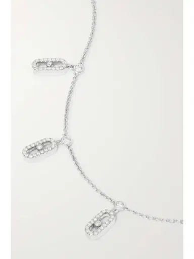 Messika Move Uno Tassel 18-karat White Gold Diamond Choker | Thumbnail 4 Messika Move Uno Tassel 18-karat White Gold Diamond Choker | Thumbnail 4