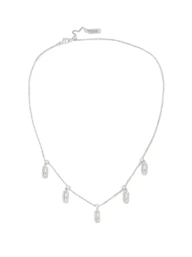 Messika Move Uno Tassel 18-karat White Gold Diamond Choker | Thumbnail 1 Messika Move Uno Tassel 18-karat White Gold Diamond Choker | Thumbnail 1