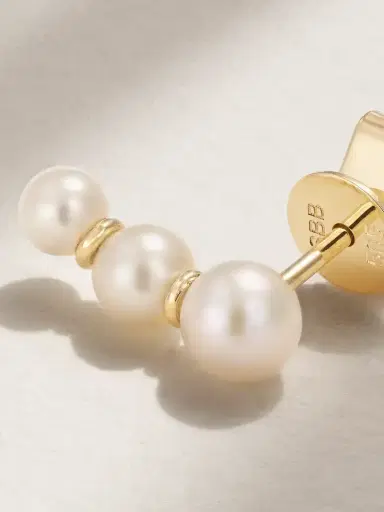 Sophie Bille Brahe Trois Perle 14-karat Gold Pearl Single Earring | Thumbnail 4 Sophie Bille Brahe Trois Perle 14-karat Gold Pearl Single Earring | Thumbnail 4