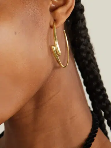 Jennifer Meyer Double Dome Medium 18-karat Gold Hoop Earrings | Thumbnail 2 Jennifer Meyer Double Dome Medium 18-karat Gold Hoop Earrings | Thumbnail 2