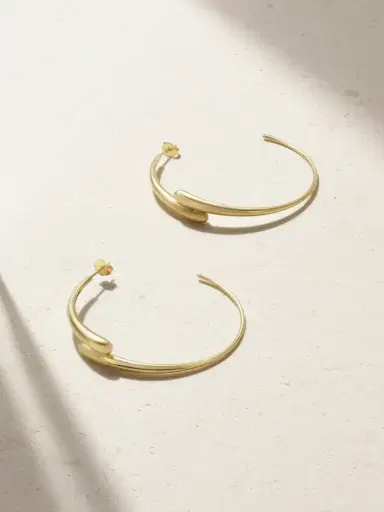 Jennifer Meyer Double Dome Medium 18-karat Gold Hoop Earrings | Thumbnail 1 Jennifer Meyer Double Dome Medium 18-karat Gold Hoop Earrings | Thumbnail 1