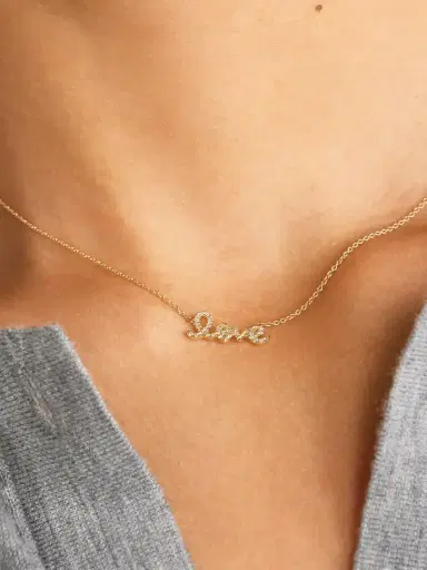 Sydney Evan Love 14-karat Gold Diamond Necklace | Thumbnail 2 Sydney Evan Love 14-karat Gold Diamond Necklace | Thumbnail 2