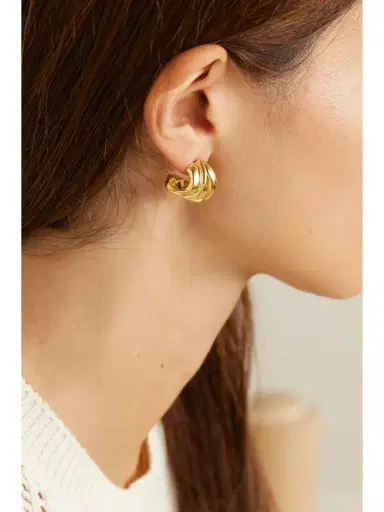 Completedworks + Net Sustain Dollop Recycled Gold Vermeil Hoop Earrings | Thumbnail 2 Completedworks + Net Sustain Dollop Recycled Gold Vermeil Hoop Earrings | Thumbnail 2