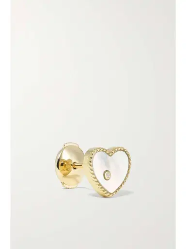 Yvonne Léon 9-karat Gold, Mother-of-pearl And Diamond Earrings | Thumbnail 3 Yvonne Léon 9-karat Gold, Mother-of-pearl And Diamond Earrings | Thumbnail 3