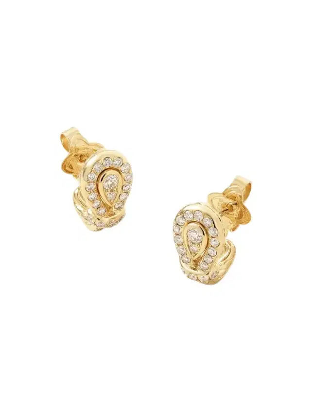 David Yurman Thoroughbred Loop 18-karat Gold Diamond Earrings