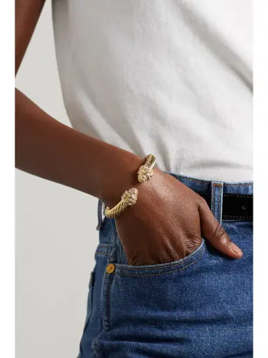 David Yurman Renaissance 18-karat Gold Diamond Cuff | Thumbnail 2 David Yurman Renaissance 18-karat Gold Diamond Cuff | Thumbnail 2