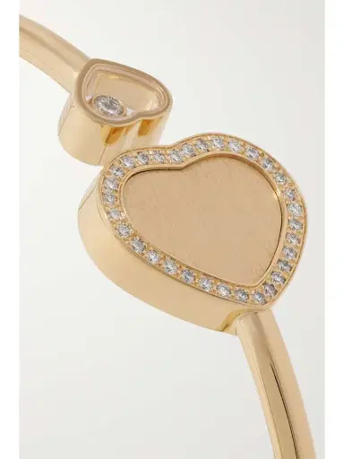 Chopard Happy Hearts 18-karat Gold Diamond Cuff | Thumbnail 4