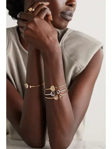 Chopard Happy Hearts 18-karat Gold Diamond Cuff | Thumbnail 5