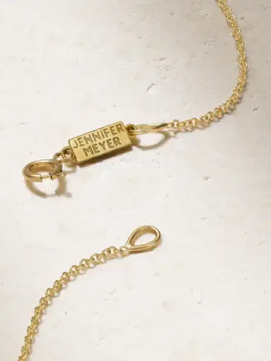 Jennifer Meyer Large Open Heart 18-karat Gold Turquoise Necklace | Thumbnail 3 Jennifer Meyer Large Open Heart 18-karat Gold Turquoise Necklace | Thumbnail 3