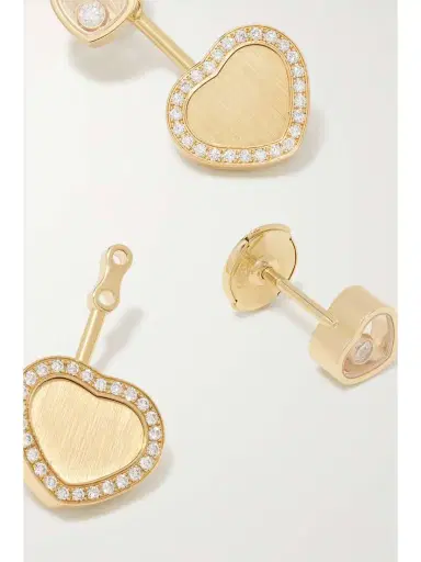 Chopard Happy Hearts 18-karat Gold Diamond Earrings | Thumbnail 4