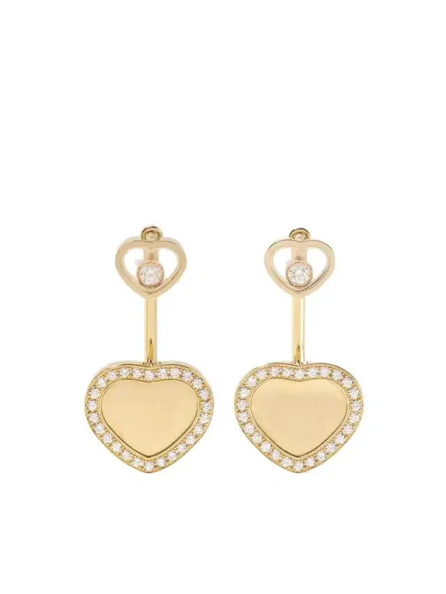Chopard Happy Hearts 18-karat Gold Diamond Earrings