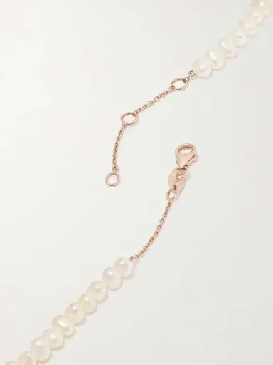 Diane Kordas Evil Eye 14-karat Rose Gold, Pearl And Diamond Necklace | Thumbnail 3 Diane Kordas Evil Eye 14-karat Rose Gold, Pearl And Diamond Necklace | Thumbnail 3
