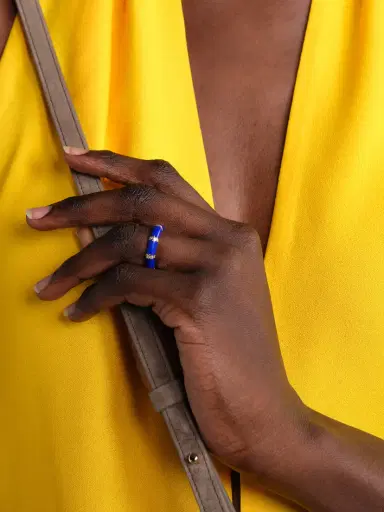 L’Atelier Nawbar Bamboo 18-karat Gold, Lapis Lazuli And Diamond Ring | Thumbnail 2 L’Atelier Nawbar Bamboo 18-karat Gold, Lapis Lazuli And Diamond Ring | Thumbnail 2
