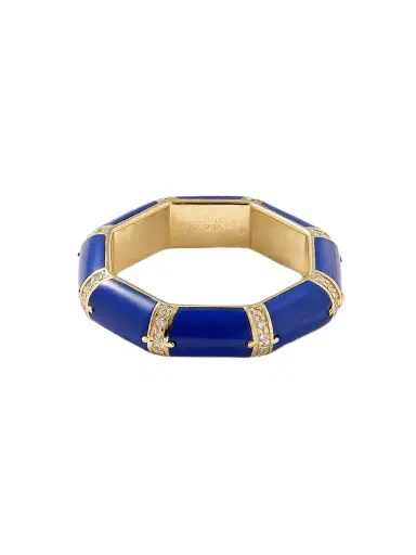 L’Atelier Nawbar Bamboo 18-karat Gold, Lapis Lazuli And Diamond Ring | Thumbnail 1 L’Atelier Nawbar Bamboo 18-karat Gold, Lapis Lazuli And Diamond Ring | Thumbnail 1