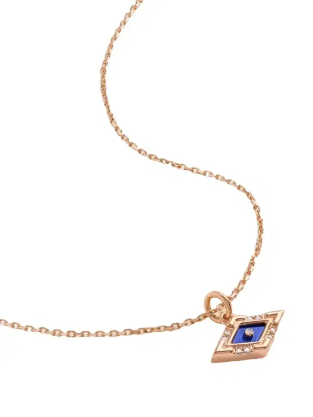 Eye 18-karat Rose Gold, Lapis Lazuli And Diamond Necklace