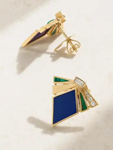 L’Atelier Nawbar The Nathalie 18-karat Gold Multi-stone Earrings | Thumbnail 4 L’Atelier Nawbar The Nathalie 18-karat Gold Multi-stone Earrings | Thumbnail 4