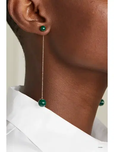 Mateo Convertible 14-karat Malachite Earrings | Thumbnail 2 Mateo Convertible 14-karat Malachite Earrings | Thumbnail 2