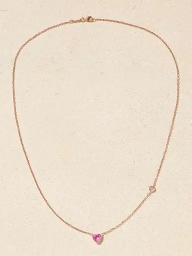 Anita Ko 18-karat Rose Gold, Sapphire And Diamond Necklace | Thumbnail 4 Anita Ko 18-karat Rose Gold, Sapphire And Diamond Necklace | Thumbnail 4