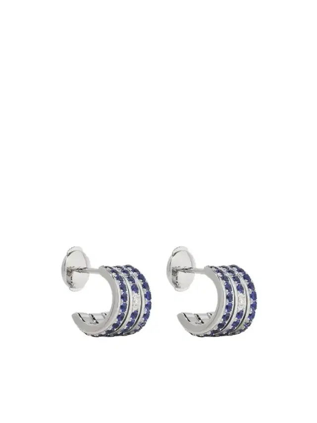 Possession 18-karat White Gold, Sapphire And Diamond Single Earring