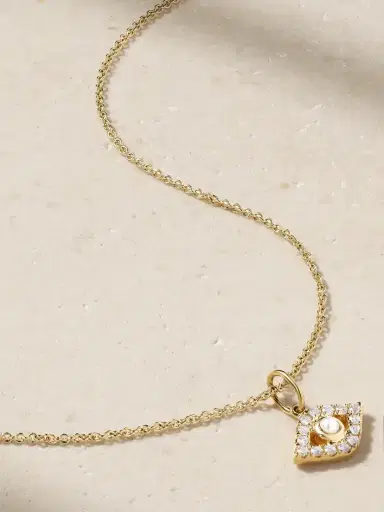 Sydney Evan 14-karat Gold, Pearl And Diamond Necklace | Thumbnail 1 Sydney Evan 14-karat Gold, Pearl And Diamond Necklace | Thumbnail 1