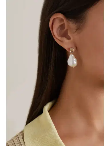 Mateo 14-karat Gold, Pearl And Amethyst Earrings | Thumbnail 2 Mateo 14-karat Gold, Pearl And Amethyst Earrings | Thumbnail 2