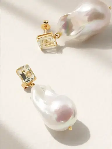 Mateo 14-karat Gold, Pearl And Amethyst Earrings | Thumbnail 3 Mateo 14-karat Gold, Pearl And Amethyst Earrings | Thumbnail 3