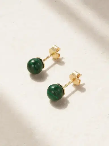 Mateo 14-karat Gold Malachite Earrings | Thumbnail 1 Mateo 14-karat Gold Malachite Earrings | Thumbnail 1
