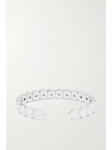 David Morris 18-karat White Gold Diamond Cuff | Thumbnail 4 David Morris 18-karat White Gold Diamond Cuff | Thumbnail 4