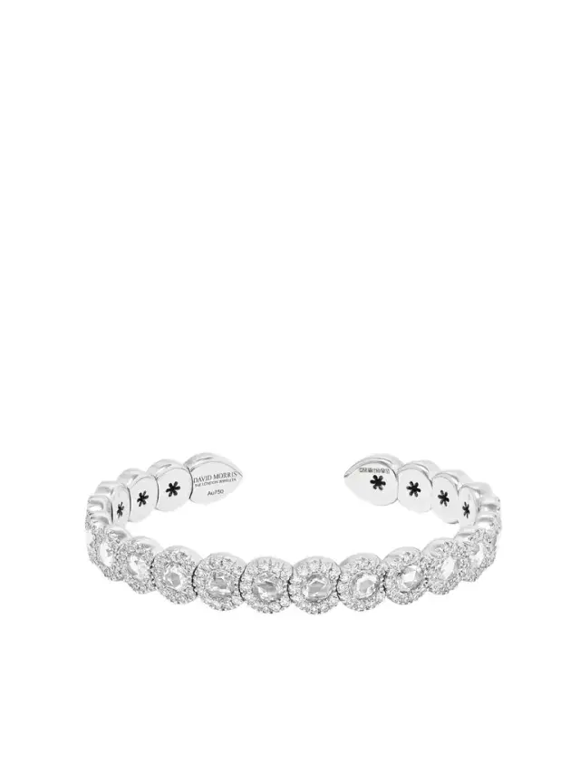 David Morris 18-karat White Gold Diamond Cuff