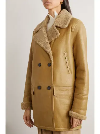 Yves Salomon Double-breasted Shearling Coat | Thumbnail 3 Yves Salomon Double-breasted Shearling Coat | Thumbnail 3