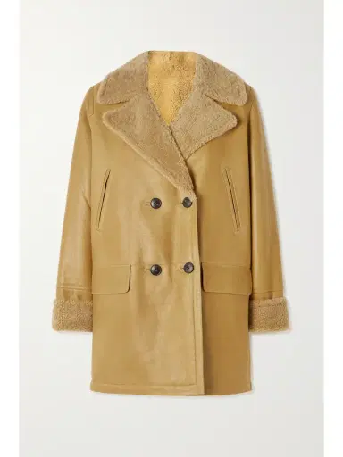 Yves Salomon Double-breasted Shearling Coat | Thumbnail 1 Yves Salomon Double-breasted Shearling Coat | Thumbnail 1