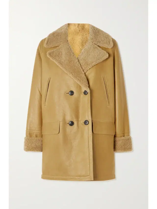Double-breasted Shearling Coat