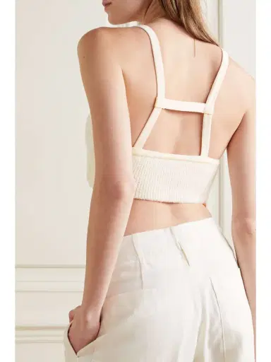 Jacquemus Le Bandeau Bellinu Cutout Ribbed-knit Bralette | Thumbnail 3 Jacquemus Le Bandeau Bellinu Cutout Ribbed-knit Bralette | Thumbnail 3