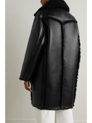 STAND STUDIO Rodeo Faux Fur-trimmed Faux Leather Coat | Thumbnail 4 STAND STUDIO Rodeo Faux Fur-trimmed Faux Leather Coat | Thumbnail 4