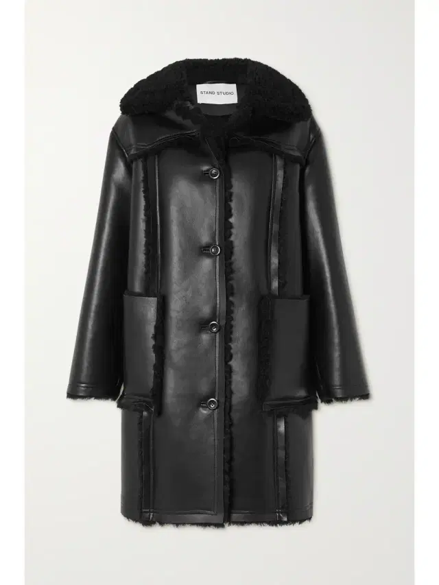 Rodeo Faux Fur-trimmed Faux Leather Coat