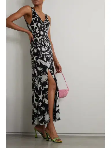 RIXO Moniq Sequined Printed Gauze Maxi Dress | Thumbnail 2 RIXO Moniq Sequined Printed Gauze Maxi Dress | Thumbnail 2