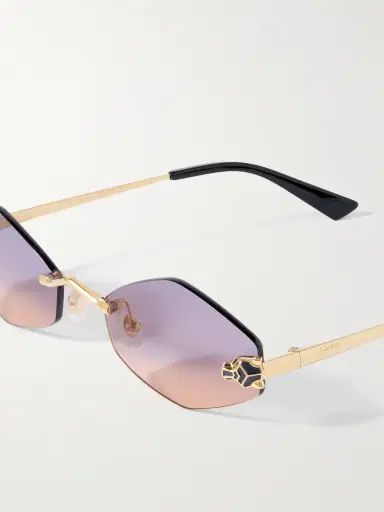 NEOUS Panthère de Cartier Rimless Hexagon-Frame Gold-Tone Sunglasses - Men | Thumbnail 7 NEOUS Panthère de Cartier Rimless Hexagon-Frame Gold-Tone Sunglasses - Men | Thumbnail 7