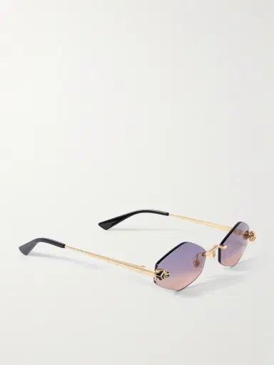 NEOUS Panthère de Cartier Rimless Hexagon-Frame Gold-Tone Sunglasses - Men | Thumbnail 8 NEOUS Panthère de Cartier Rimless Hexagon-Frame Gold-Tone Sunglasses - Men | Thumbnail 8