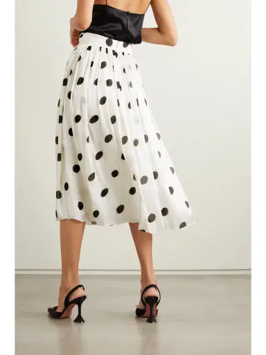 Halpern Bow-embellished Polka-dot Crepon Midi Skirt | Thumbnail 3 Halpern Bow-embellished Polka-dot Crepon Midi Skirt | Thumbnail 3