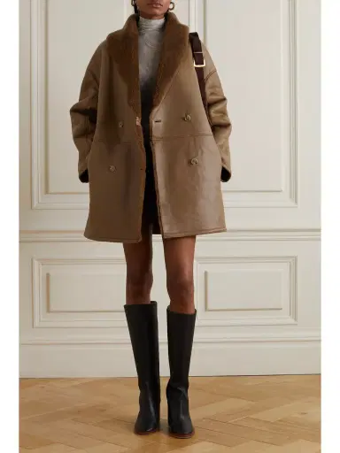 LOULOU STUDIO + Net Sustain Namo Oversized Double-breasted Shearling Coat | Thumbnail 2 LOULOU STUDIO + Net Sustain Namo Oversized Double-breasted Shearling Coat | Thumbnail 2