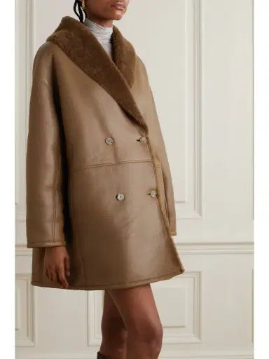 LOULOU STUDIO + Net Sustain Namo Oversized Double-breasted Shearling Coat | Thumbnail 3 LOULOU STUDIO + Net Sustain Namo Oversized Double-breasted Shearling Coat | Thumbnail 3